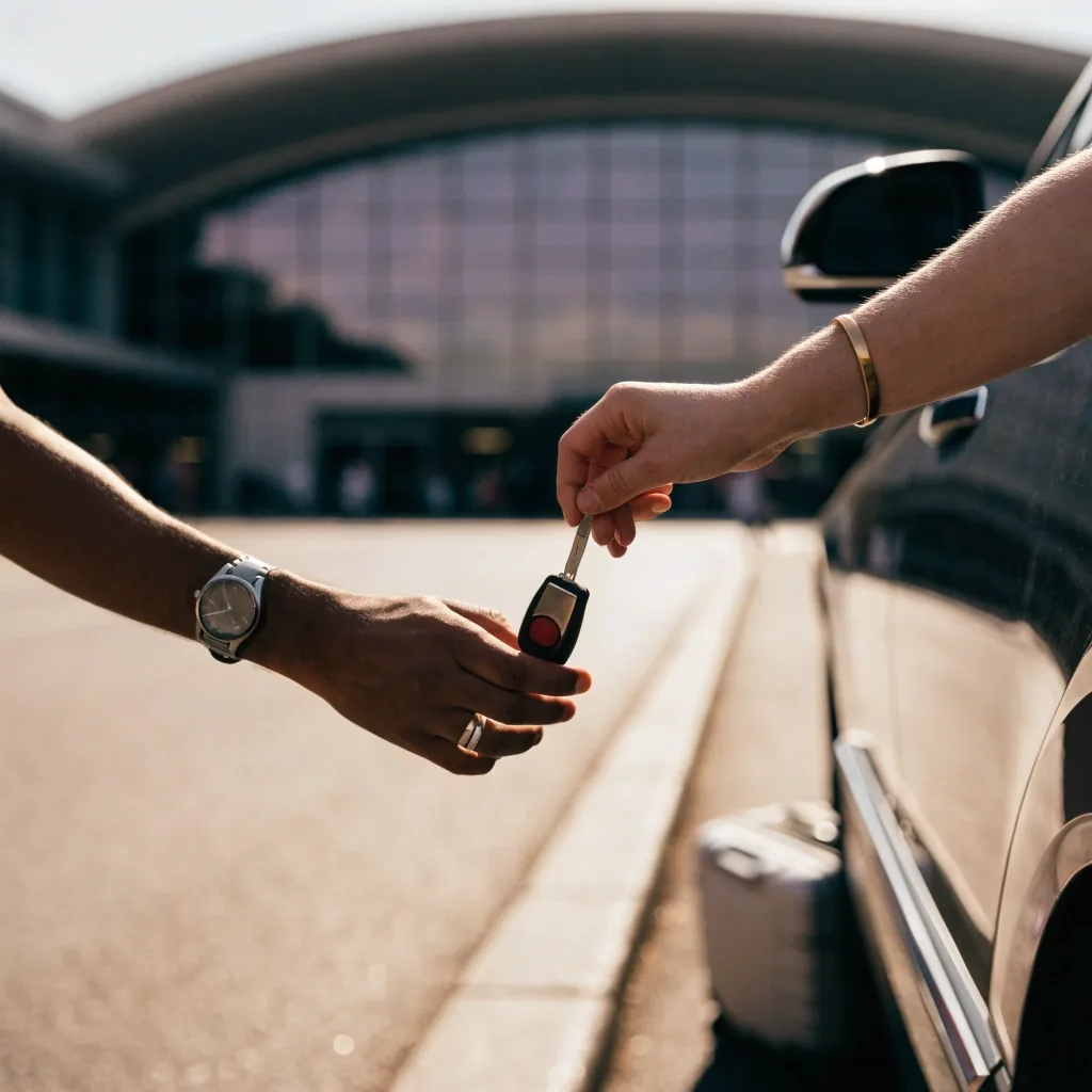 Valet handover at the Terminal 1 kerb